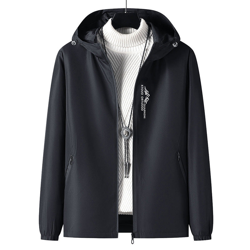 Herren Leichte Outdoor-Jacke mit verstellbarem Kapuzenkragen Echo Archiv