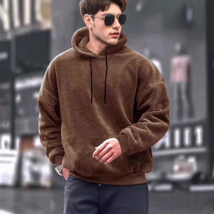 Herren Kapuzenpullover aus weichem Fleece mit Kängurutasche Echoarchiv