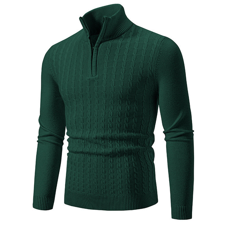 Herren modischer Rollkragenpullover mit Reißverschluss Echoarchiv