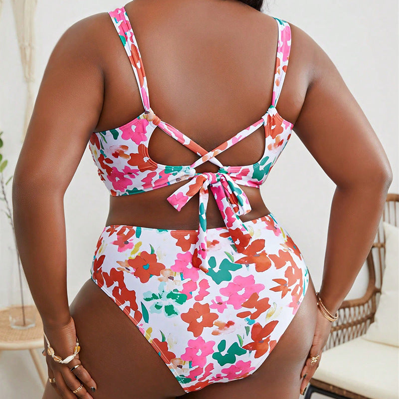 Damen Bikini-Set mit cropped Oberteil und hohem Bund Echo Archiv