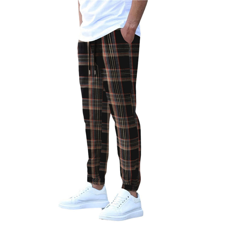 Herren gemütliche Flanell-Hose mit praktischen Seitentaschen und elastischem Bund Echoarchiv