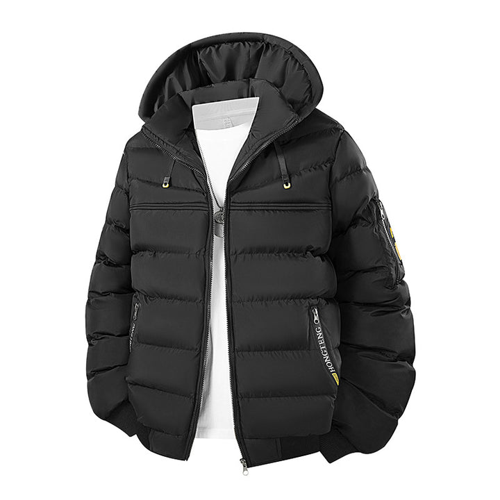Herren Steppjacke mit Kapuze, winddichter Thermoisolierung und Utility-Taschen Echo Archiv