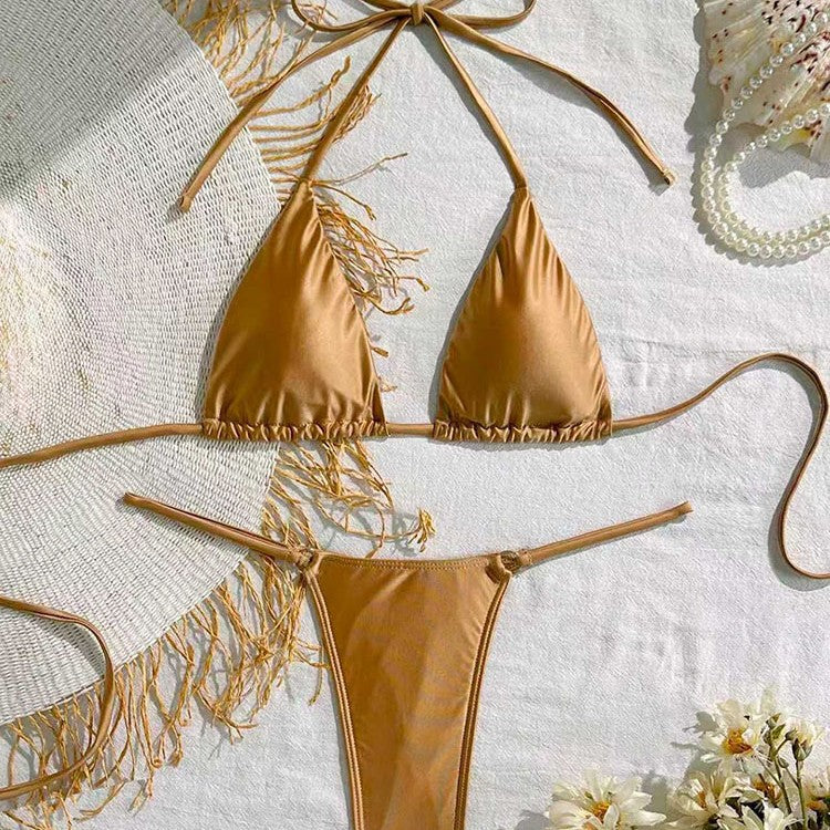 Damen Triangel-Bikini mit verstellbaren Trägersystem und raffinierten Rüschendetails Echo Archiv