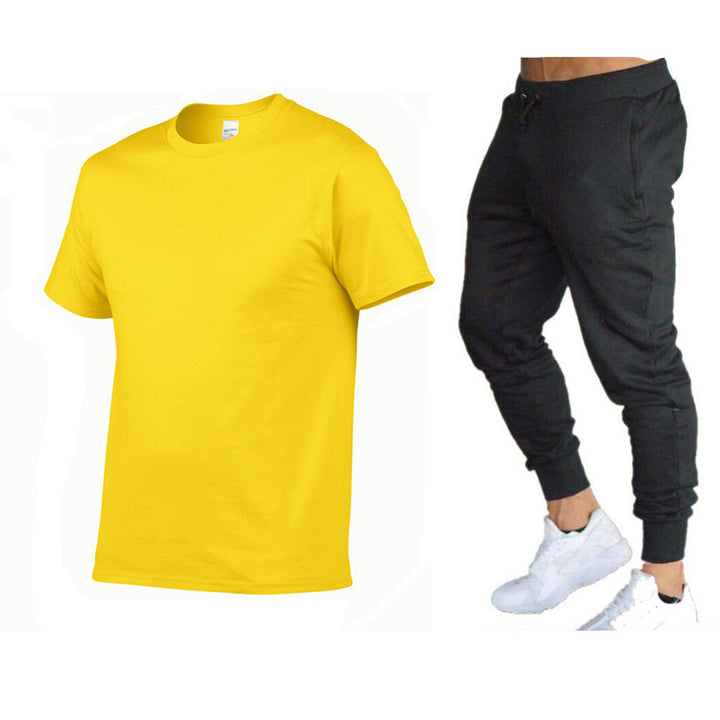 Herren sportliches T-Shirt und Jogginghose-Set mit funktionellem Design Echoarchiv