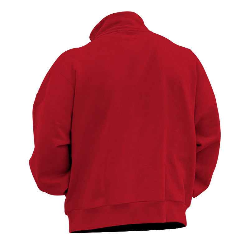 Herren sportlicher Viertel-Reißverschluss Pullover Echoarchiv