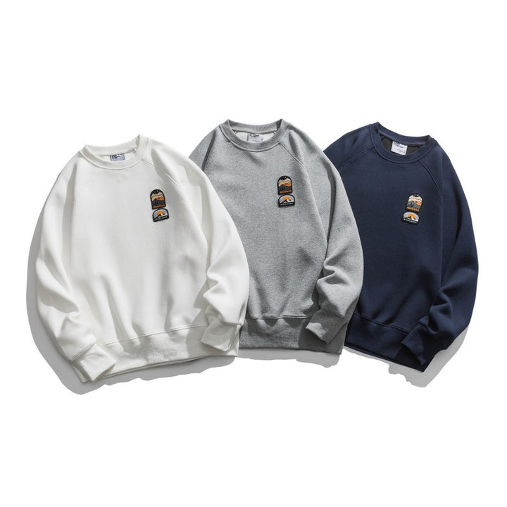 Unisex Oversize-Sweatshirt mit Raglanärmeln und Berg-Patch Echo Archiv