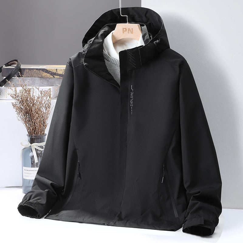 Damen Leichte Softshell-Kapuzenjacke mit winddichter Sturmleiste und verdeckten Reißverschlusstaschen – Célinea