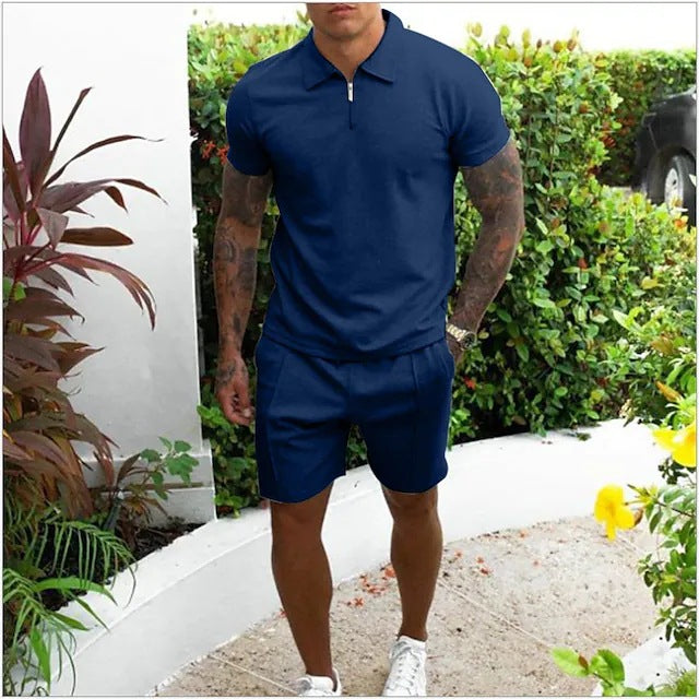 Herren Polo-Set mit funktionalem Kragen und modischem Schnitt Echoarchiv