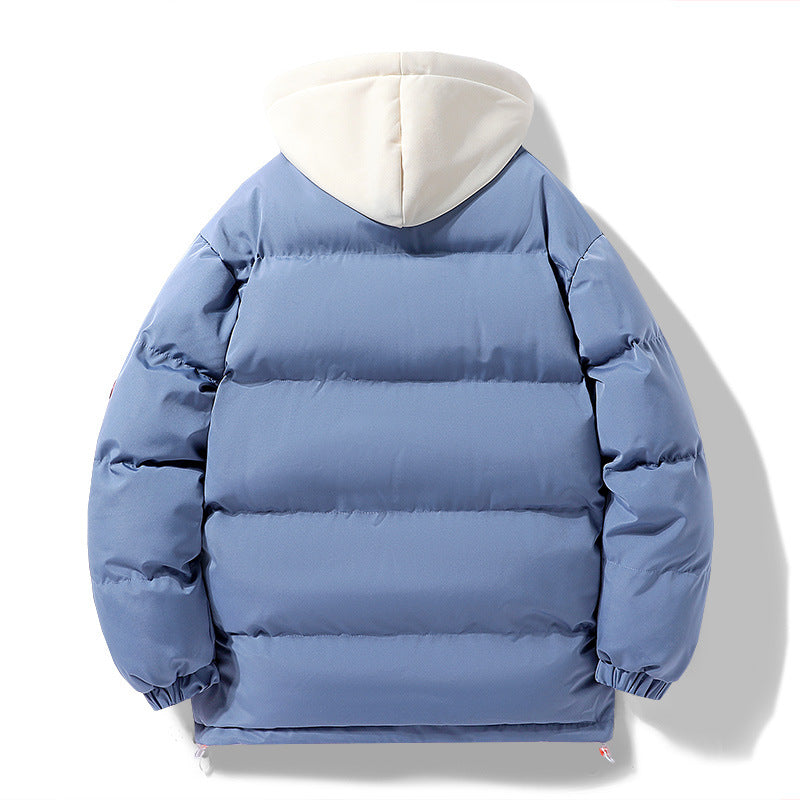 Herren Wattierte Pufferjacke mit kontrastfarbener Kapuze, winddichter Außenhülle und Kordelzug Echo Archiv