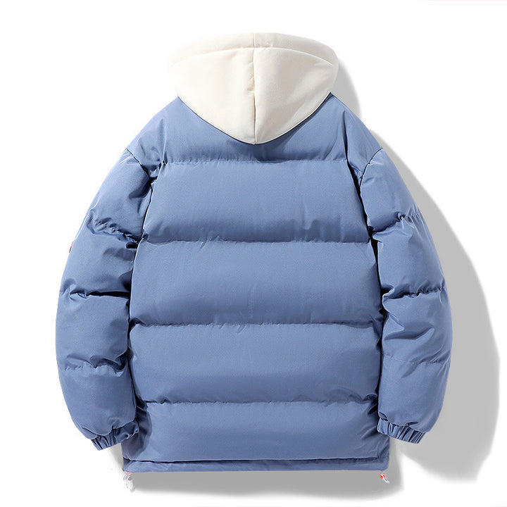 Herren Wattierte Pufferjacke mit kontrastfarbener Kapuze, winddichter Außenhülle und Kordelzug Echo Archiv