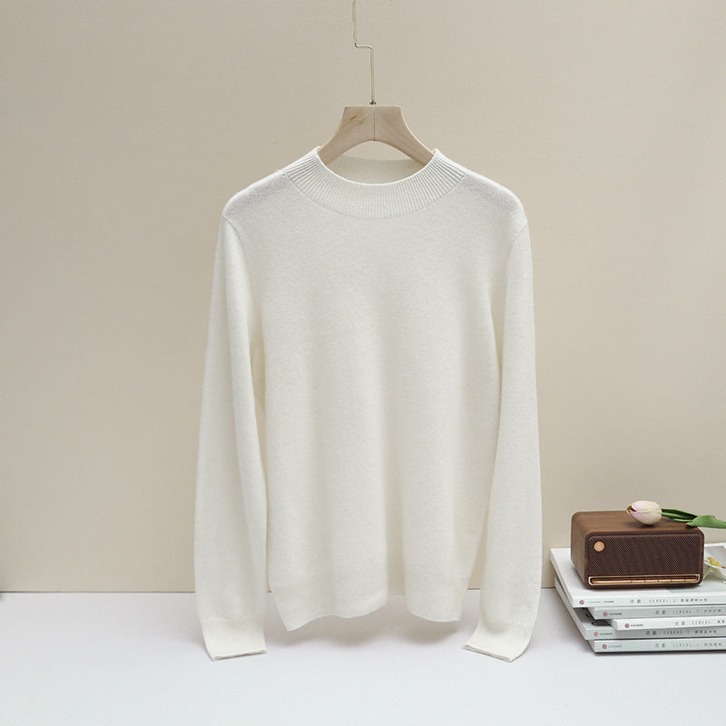 Damen Feiner Longsleeve-Rundhalspullover mit verstärktem Rippenkragen & schmeichelnder Hüftlänge Echo Archiv