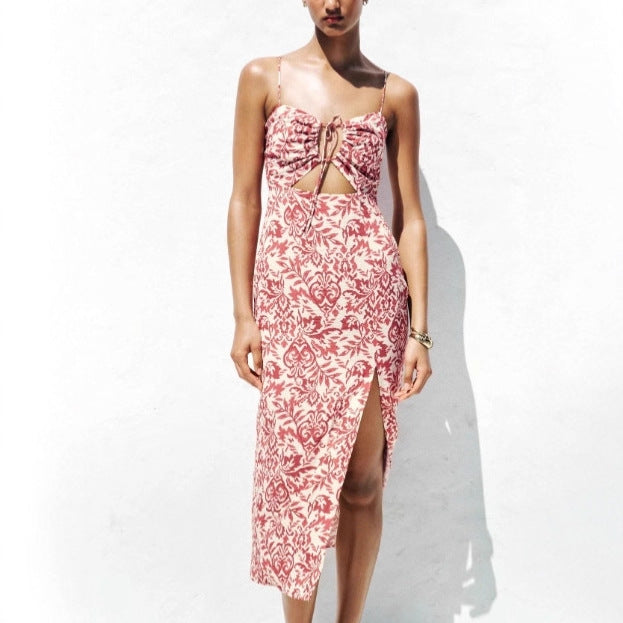 Damen Maxikleid mit raffiniertem Cut-Out-Design und verstellbaren Spaghettiträgern Echo Archiv