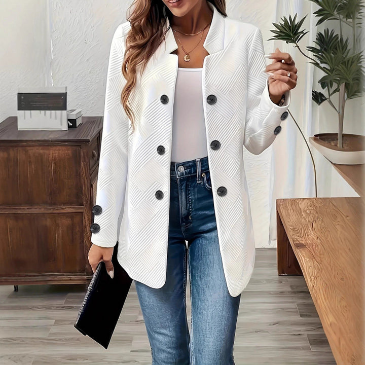 Damen Taillierter Longblazer mit strukturierter Stepp-Optik Echo Archiv