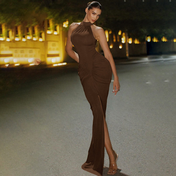 Damen Figurbetontes Maxikleid mit eleganter Drapierung Echo Archiv