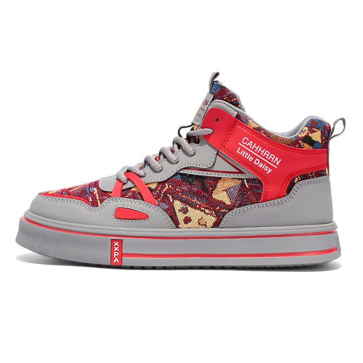 Damen modische High-Top Plateausneaker mit gewebtem Gobelinmuster, gepolstertem Knöchelkragen und dämpfender EVA-Sohle Echo Archiv