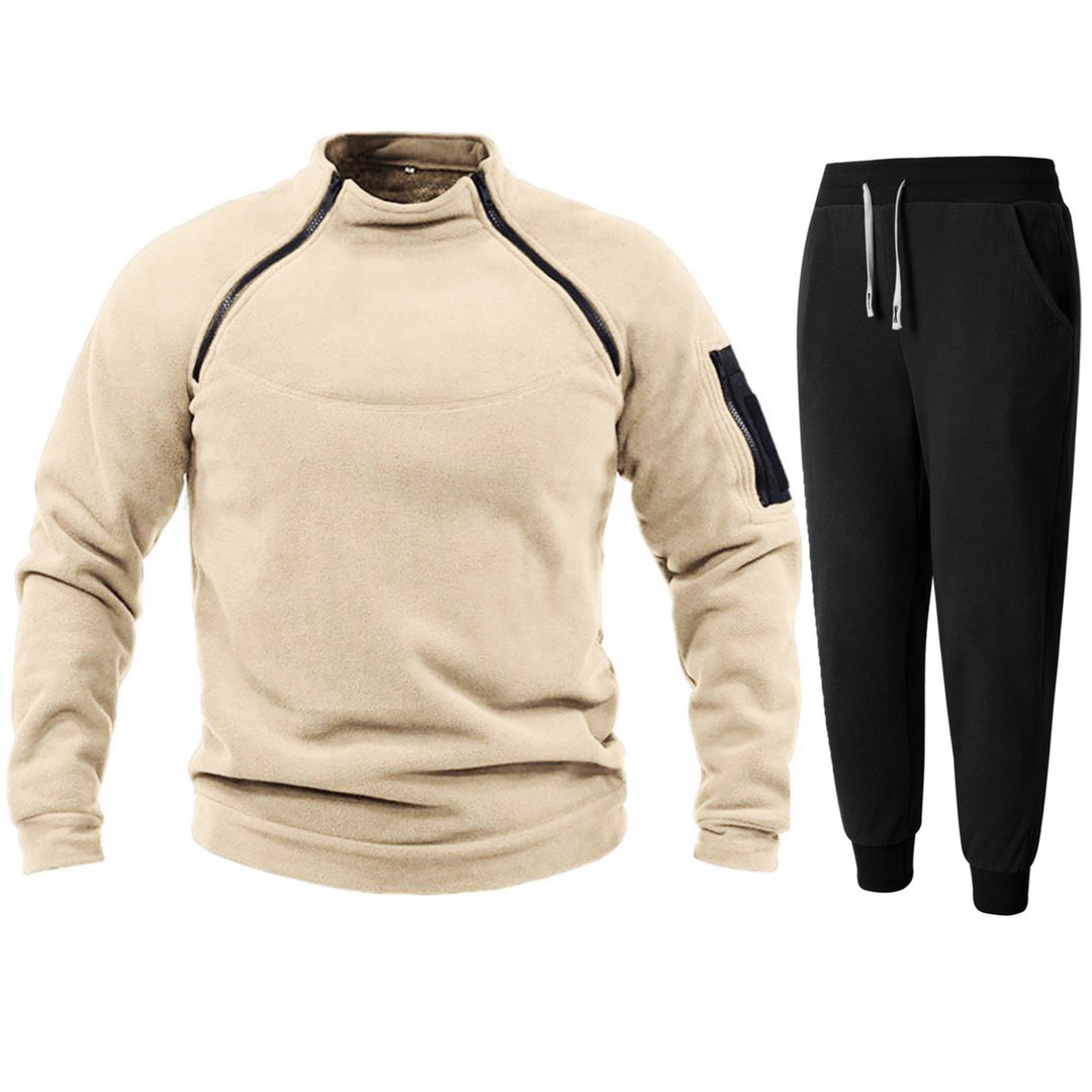 Herren Funktions-Fleecejacke mit elastischen Sporthosen Echoarchiv