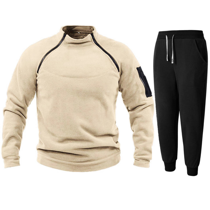 Herren Funktions-Fleecejacke mit elastischen Sporthosen Echoarchiv