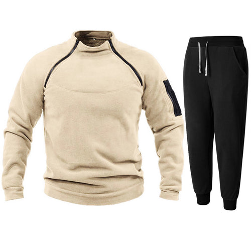 Herren Funktions-Fleecejacke mit elastischen Sporthosen Echoarchiv