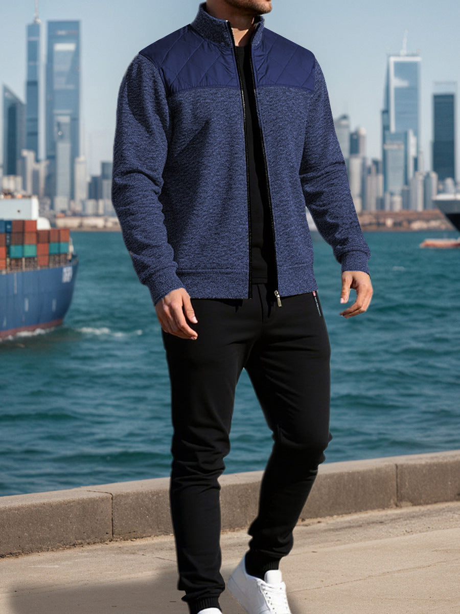 Herren Sportliche Jacke mit Querrippen-Muster und leicht gepolstertem Schulterbereich Echoarchiv