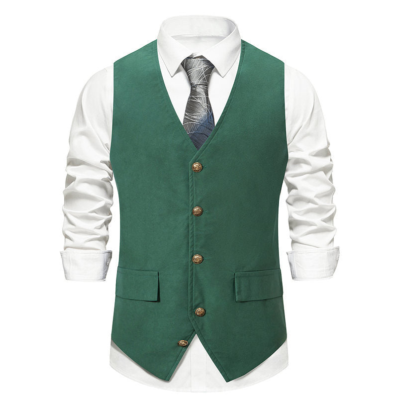 Herren elegante Anzugweste mit feinen Details und praktischen Taschen Echoarchiv
