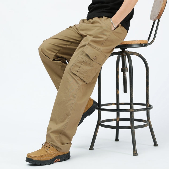 Herren Utility-Cargohose mit weitem Schnitt, mehrfachen Klappentaschen & geradem Bein Echo Archiv