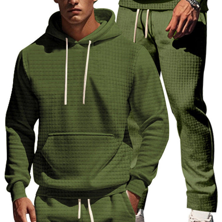 Herren lässiger Kapuzenpullover mit strukturiertem Design und praktischen Taschen Echoarchiv