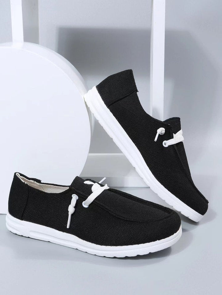 Damen Freizeit-Slip-On Schuhe mit elastischen Schnürdetails und rutschfester Sohle Echoarchiv