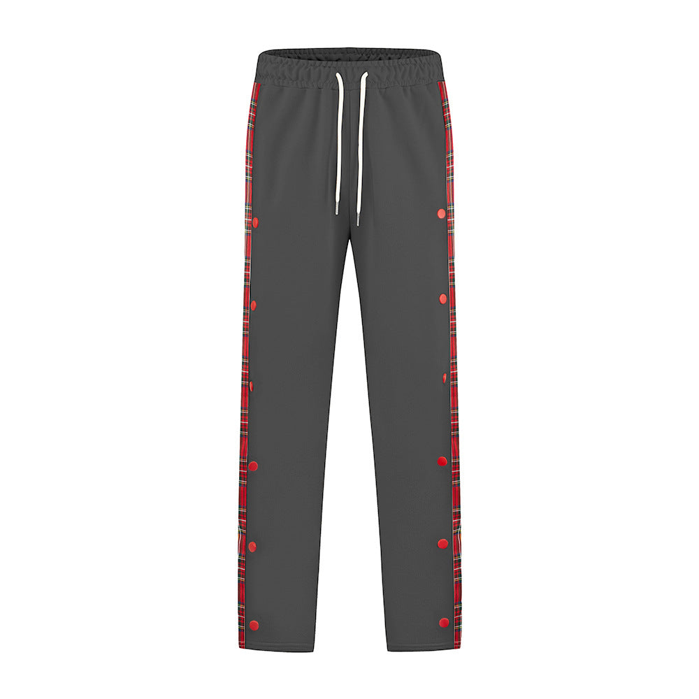 Herren Sportliche Jogginghose mit Druckknopf-Design und elastischem Bund Echoarchiv