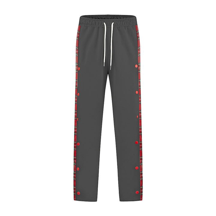 Herren Sportliche Jogginghose mit Druckknopf-Design und elastischem Bund Echoarchiv