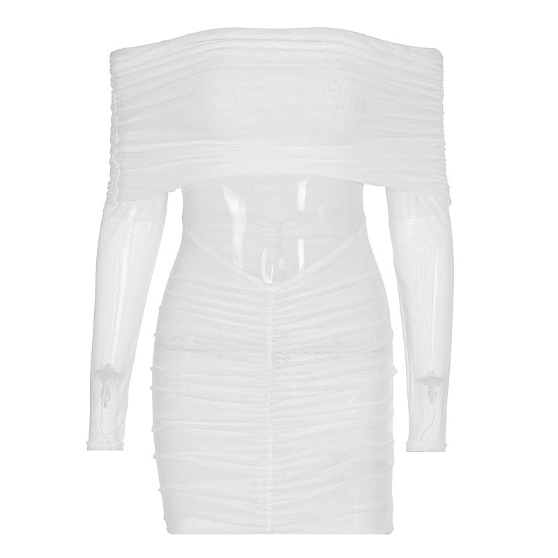Damen figurbetontes Kleid mit verspieltem Rüschendetail Echo Archiv