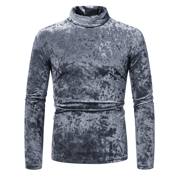Herren Samt-Rollkragenpullover mit elegantem Design Echoarchiv