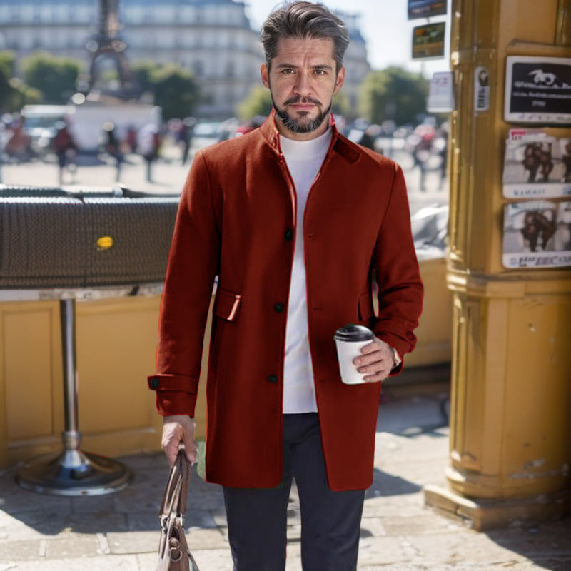 Herren modischer Freizeitmantel mit praktischen Taschen und elegantem Schnitt Echoarchiv