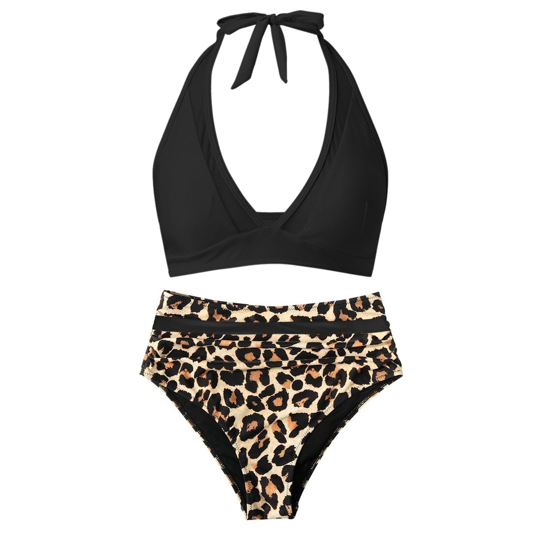 Damen Hochtailliertes Bademoden-Set mit stylischem Haltertop Echo Archiv