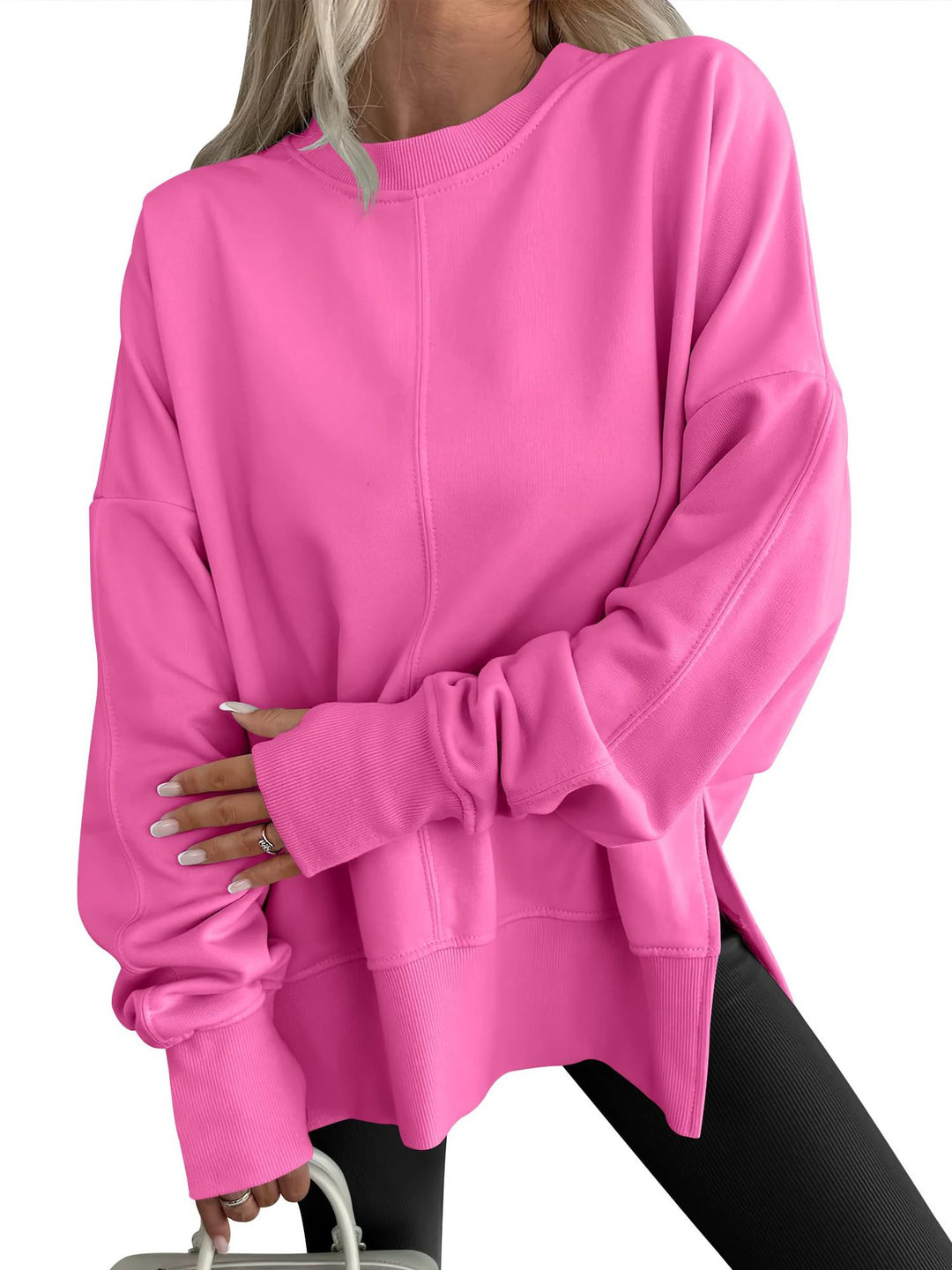 Damen Oversize-Sweatshirt mit Mittelnähte, Rundhals und überschnittener Schulter Echo Archiv