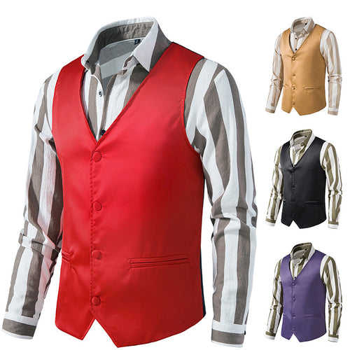 Herren elegante Anzugsweste mit modernem Schnitt und praktischen Taschen Echoarchiv
