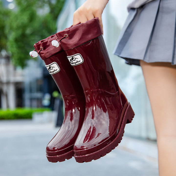 Damen Hochwertige und Stylische Gummistiefel mit Verstellbarem Schnürsystem – Lioré