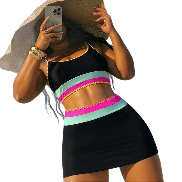 Damen Bikinikleid mit modischem Cut-Out und farbigen Akzenten Echo Archiv