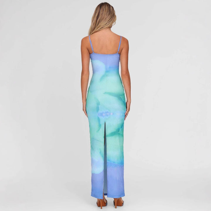 Damen Maxikleid im eleganten Fluid-Design mit feinen Spaghettiträgern Echo Archiv