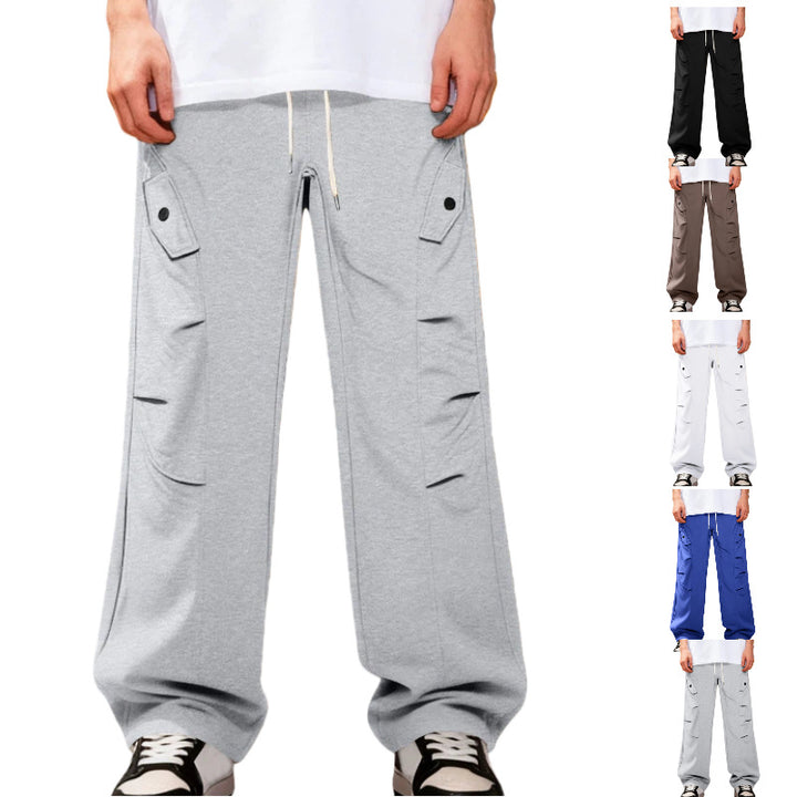 Herren Oversize-Cargo-Hose im Utility-Streetwear-Look mit Tunnelzug und Klappentaschen Echoarchiv