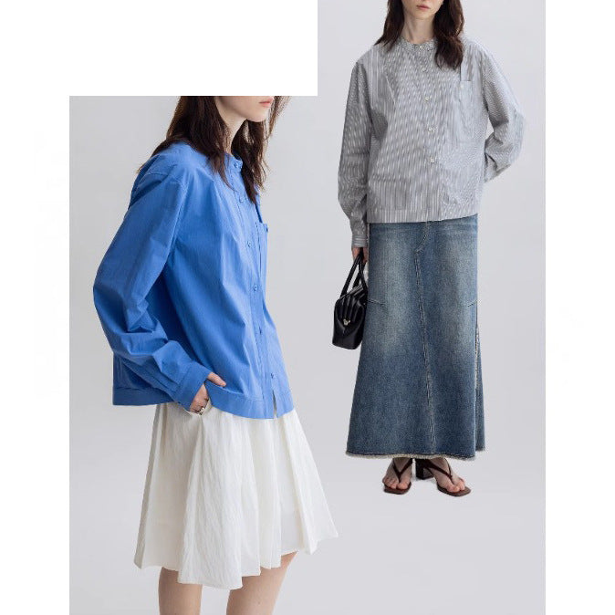 Damen Lässige Jeansmaxikleid Echoarchiv