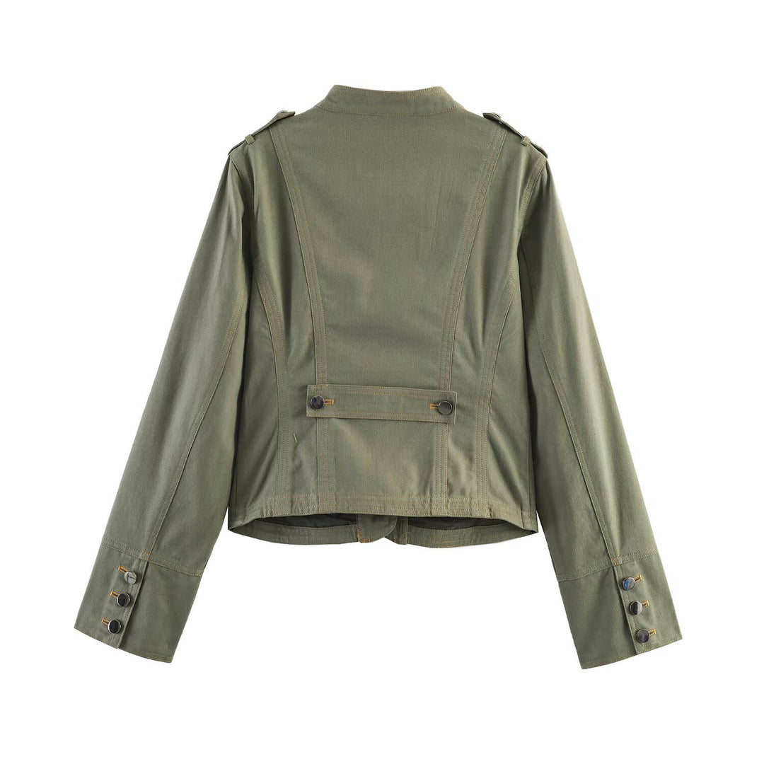 Damen Utility-Fieldjacke mit Stehkragen, Schulterpatten und Pattentaschen Echo Archiv