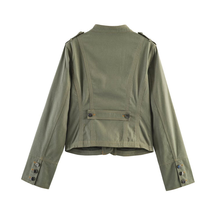 Damen Utility-Fieldjacke mit Stehkragen, Schulterpatten und Pattentaschen Echo Archiv