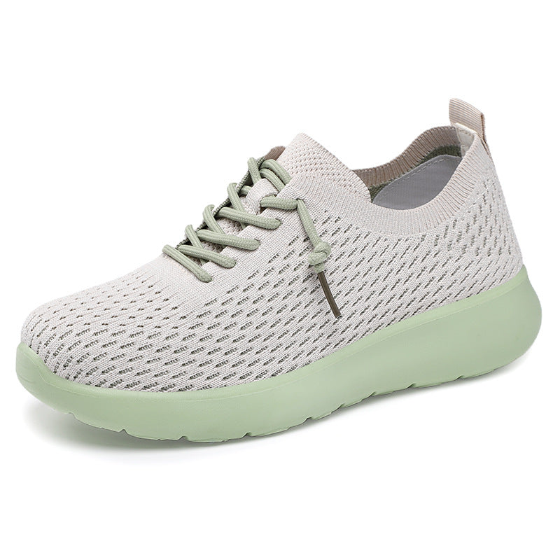 Damen nan atmungsaktiver Strick-Freizeit-Sneaker mit elastischem Schlupfkragen und stoßdämpfender EVA-Komfortsohle Echo Archiv