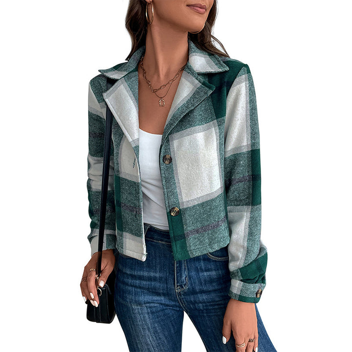 Damen Modische Karierte Jacke Echo Archiv