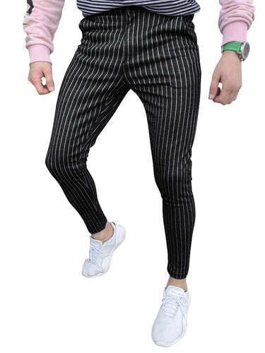 Herren elegante Slim-Fit Jeans im modernen Streifenmuster Echoarchiv