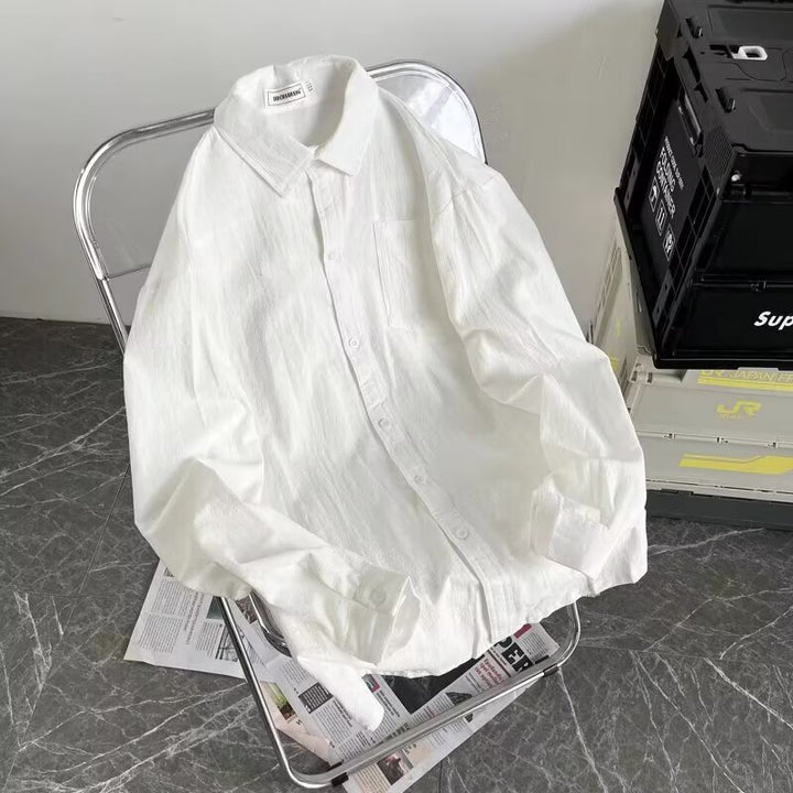 Herren Lässiges Hemd mit Brusttasche und Knopfleiste Echoarchiv
