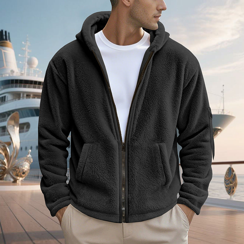 Herren Fleecejacke mit hohem Kragen und Wärmeisolierung Echoarchiv