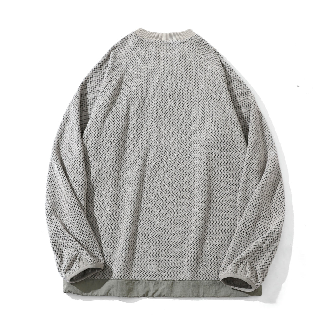 Unisex Strukturiertes Waffel‑Sweatshirt mit Brustzipptasche Echoarchiv