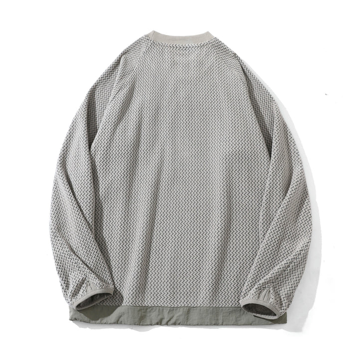 Unisex Strukturiertes Waffel‑Sweatshirt mit Brustzipptasche Echoarchiv