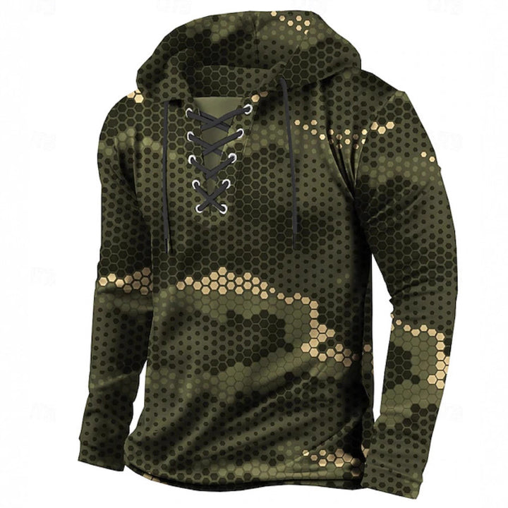 Herren Hooded Sweatshirt mit innovativem Wabenmuster Echoarchiv